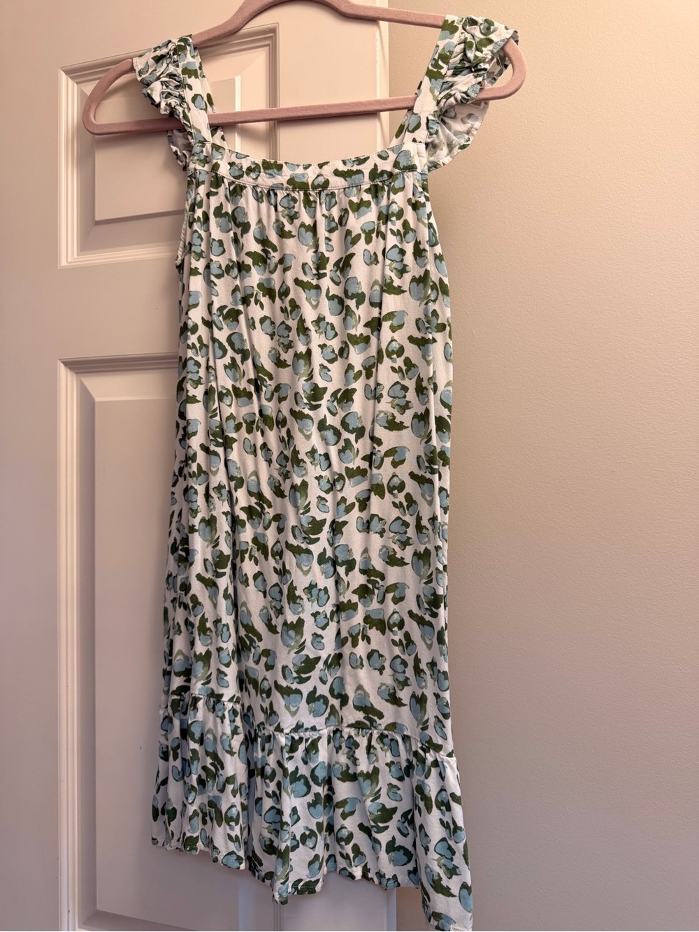 Society Social Girl’s White Floral Ruffle Hem Dress